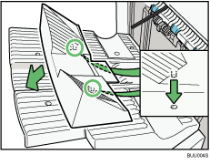 Finisher shift tray illustration