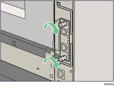 Lado posterior de la ilustraci&oacute;n de la impresora