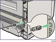 Lado posterior de la ilustraci&oacute;n de la impresora