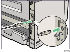 Lado posterior de la ilustraci&oacute;n de la impresora