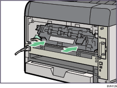 Lado posterior de la ilustraci&oacute;n de la impresora