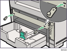 Lado posterior de la ilustraci&oacute;n de la impresora