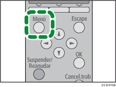 Ilustraci&oacute;n de tecla de men&uacute;