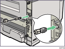 Lado posterior de la ilustraci&oacute;n de la impresora