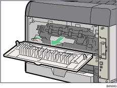 Illustrazione del lato posteriore della stampante