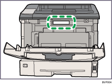 Illustrazione indicante informazioni relative a un modello specifico di stampante