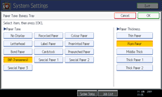 Operation panel screen illustration
