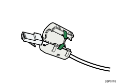 Illustration of Ethernet cable with ferrite core 