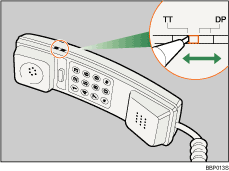 Illustration of Specifying the handset line type