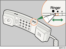 Illustration of Adjusting the handset bell volume
