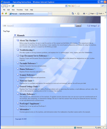 Web browser screen illustration