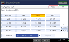Operation panel screen illustration