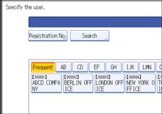 Operation panel screen illustration