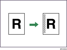 Illustration of punching copies for ring binding