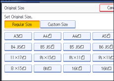 Operation panel screen illustration