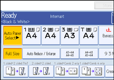 Operation panel screen illustration