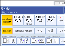 Operation panel screen illustration