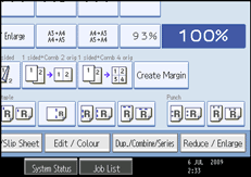 Operation panel screen illustration