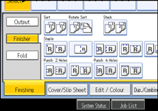 Operation panel screen illustration