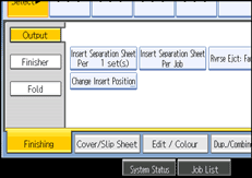 Operation panel screen illustration