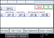 Operation panel screen illustration