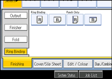 Operation panel screen illustration