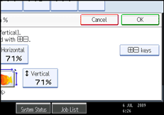 Operation panel screen illustration