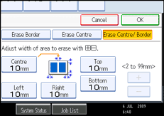 Operation panel screen illustration