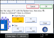 Operation panel screen illustration