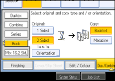 Operation panel screen illustration