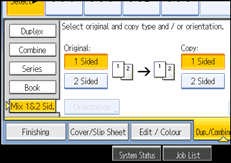 Operation panel screen illustration