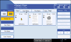 Operation panel screen illustration