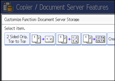 Operation panel screen illustration