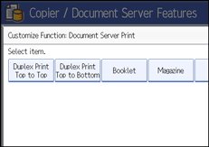 Operation panel screen illustration