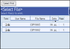Operation panel screen illustration