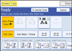 Operation panel screen illustration
