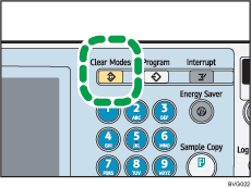 Clear Modes key illustration