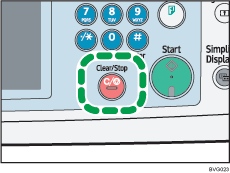 Clear/Stop key illustration