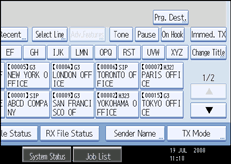Operation panel screen illustration