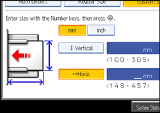 Operation panel screen illustration