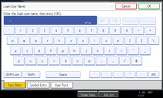 Operation panel screen illustration