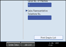 Operation panel screen illustration