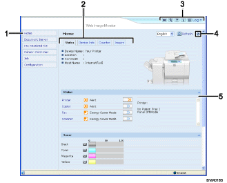 illustration of Web monitor screen