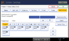 Operation panel screen illustration