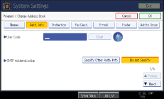 Operation panel screen illustration