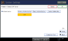 Operation panel screen illustration