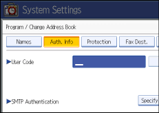 Operation panel screen illustration