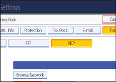 Operation panel screen illustration