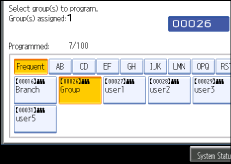 Operation panel screen illustration
