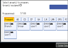 Operation panel screen illustration